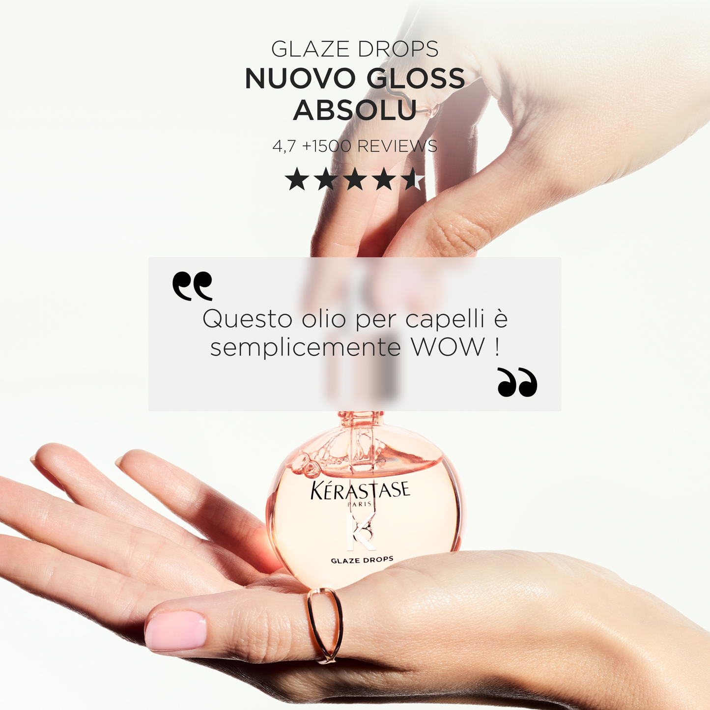 Kérastase Gloss Absolu Olio leggero Glaze Drops per capelli tendenti al crespo 45ml