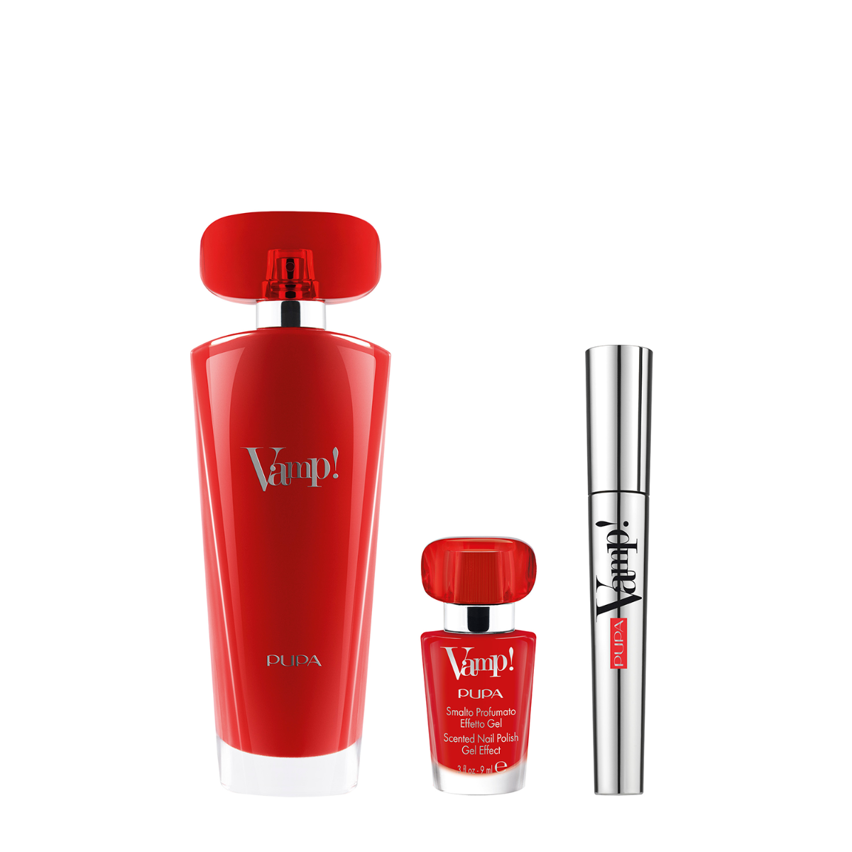 Kit Vamp! Rosso - Profumo + Mascara + Smalto Profumato Effetto Gel