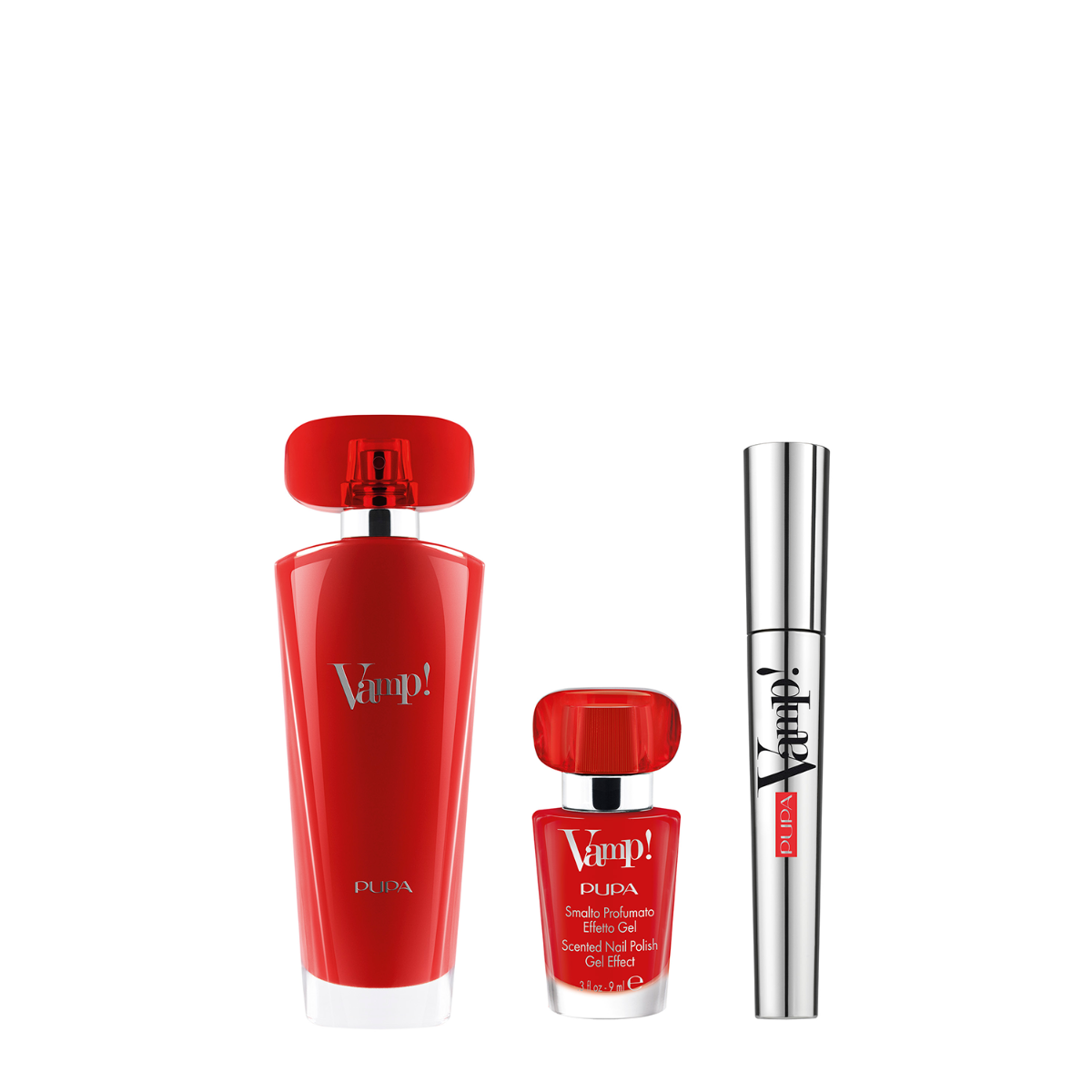 Kit Vamp! Rosso - Profumo + Mascara + Smalto Profumato Effetto Gel