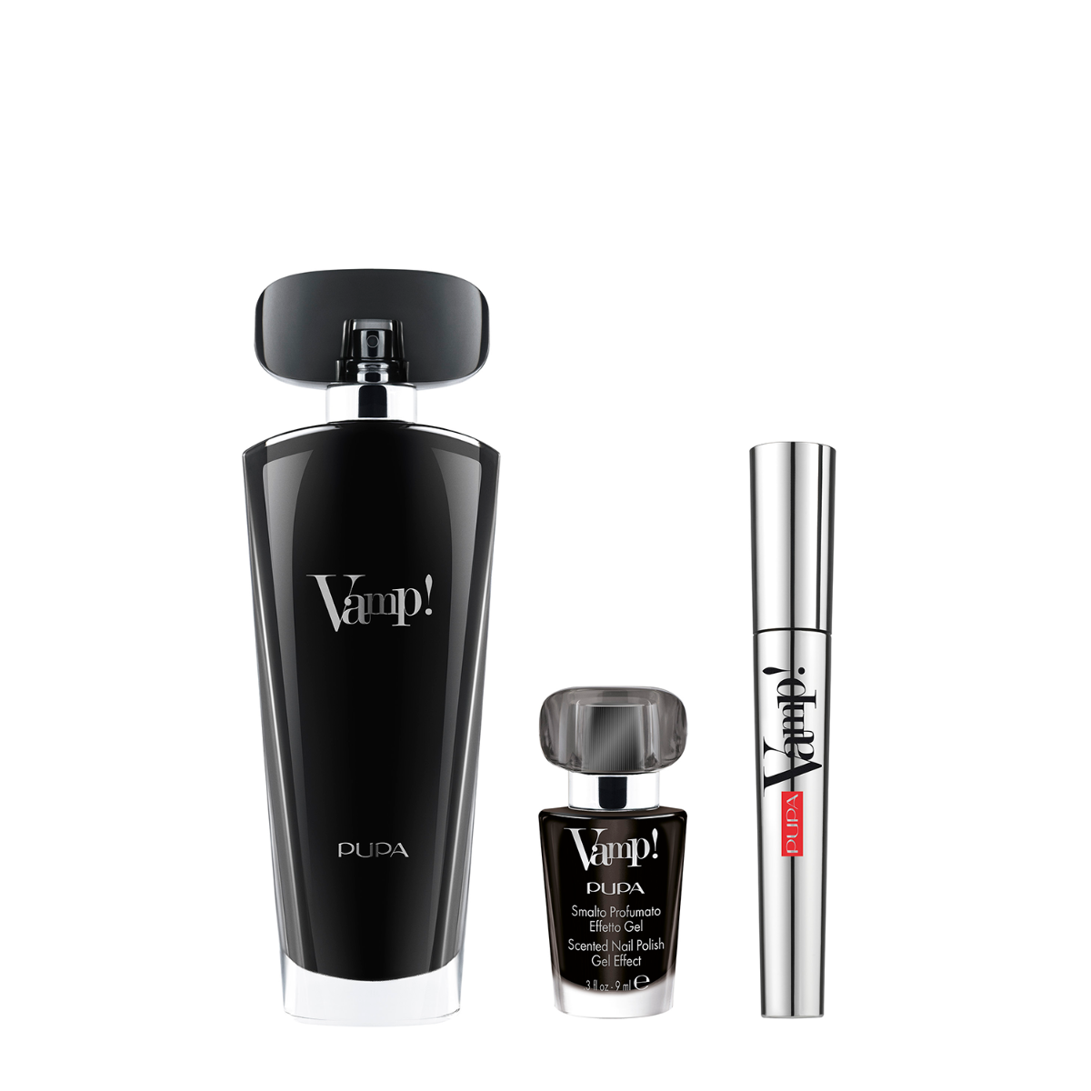 Kit Vamp! Nero - Profumo+ Mascara + Smalto Profumato Effetto Gel