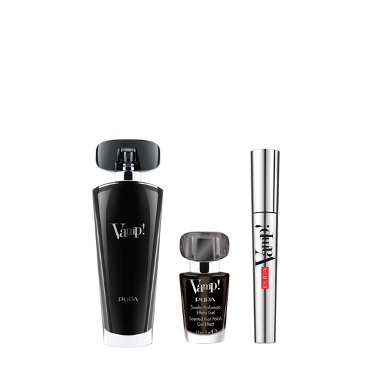 Kit Vamp! Nero - Profumo+ Mascara + Smalto Profumato Effetto Gel