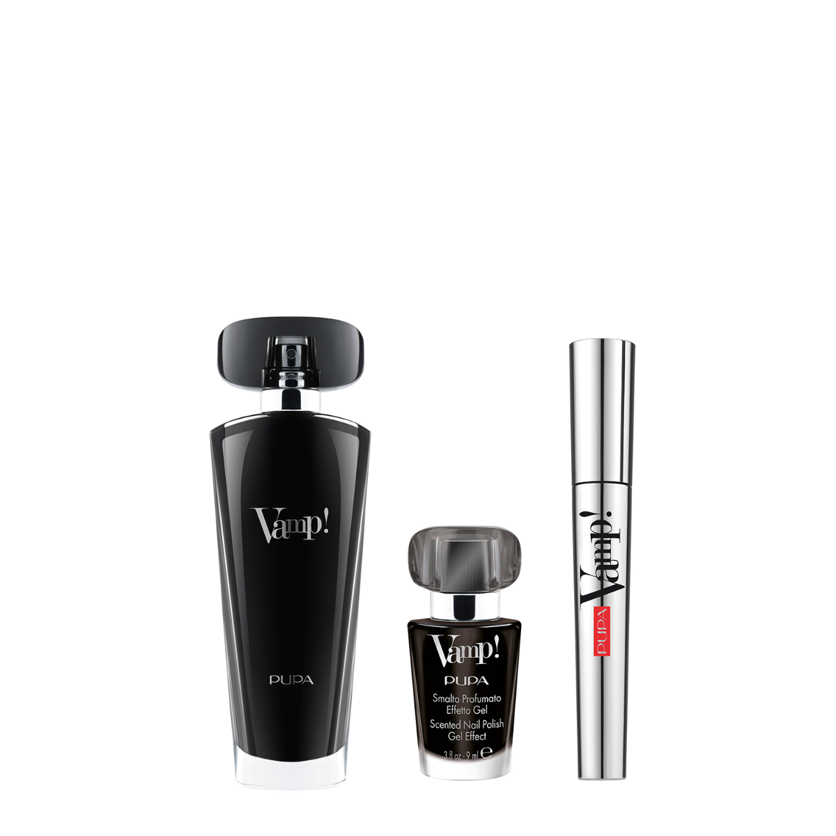 Kit Vamp! Nero - Profumo+ Mascara + Smalto Profumato Effetto Gel