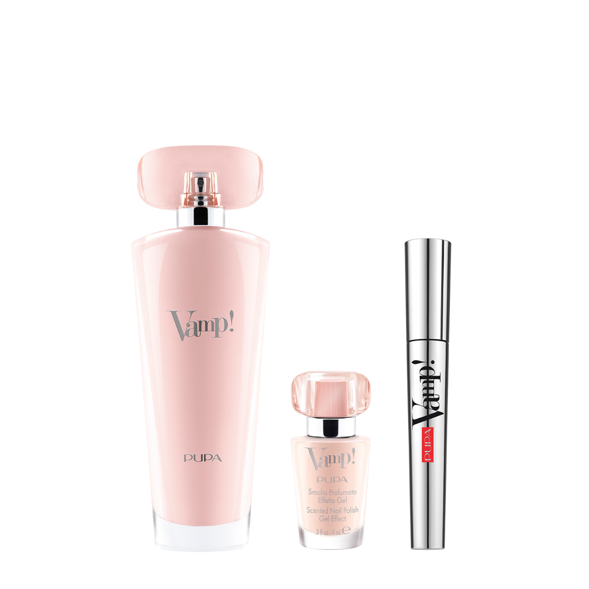 Kit Vamp! Rosa - Profumo 100ml + Mascara + Smalto Profumato Effetto Gel