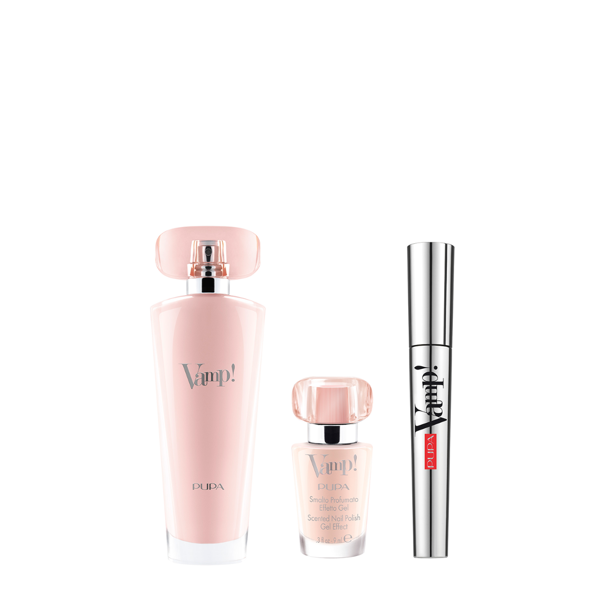 Kit Vamp! Rosa - Profumo 50ml + Mascara + Smalto Profumato Effetto Gel
