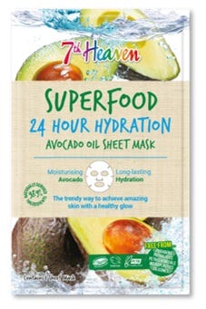 7th Heaven Superfood Maschera Viso Tessuto Bambu Con Avocado Oil