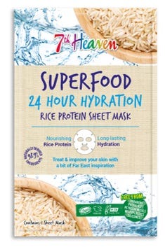 7th Heaven Superfood Maschera Viso Tessuto Bambu Con Proteine Del Riso