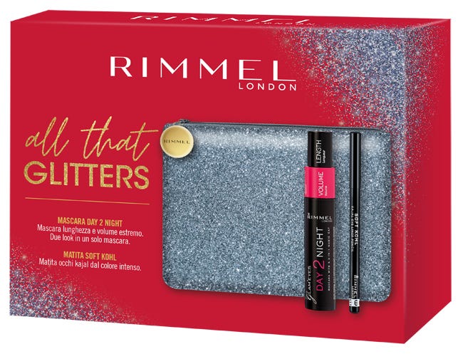 All That Glitters Mascara 2In1 9,5ml + Matita Occhi Kajal 1,2g + Pochette