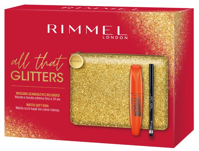All That Glitter Mascara Scandaleyes 9,5 ml + Matita Soft Kohl 1,2g + Pochette