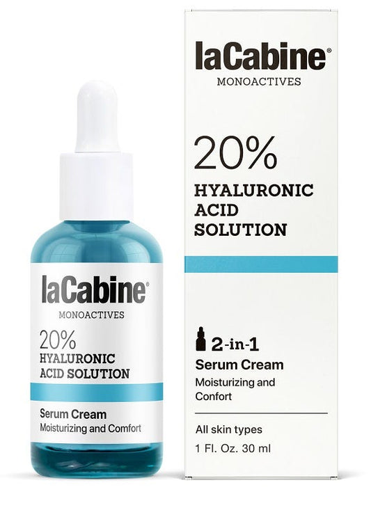 LaCabine 20% Hyaluronic Acid Tecnologia 2 in 1 Siero+Crema Viso Effetto Idratante 30ml