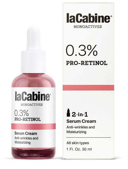 LaCabine 0.3% Pro-Retinol Tecnologia 2 in 1 Siero+Crema Viso Rigenerazione Cellulare 30ml