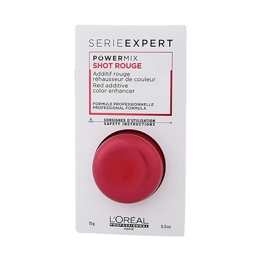 L'Oréal Professionnel Paris Serie Expert Powermix Shot Red, Red Additive for Hair Masks, Intensive Treatment for Red Coloured Hair, 10 ml