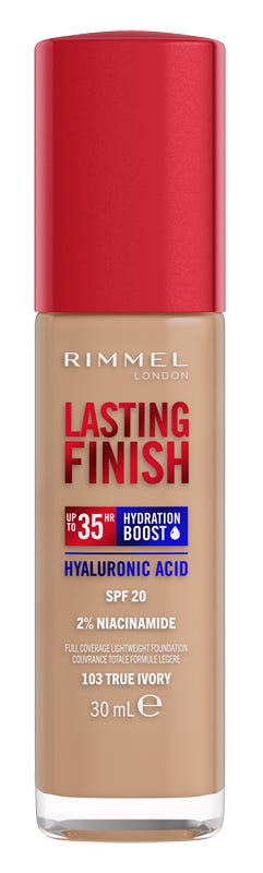 Rimmel Fondotinta Lasting Finish 35h Con Acido Ialuronico 103 True Ivory 30ml