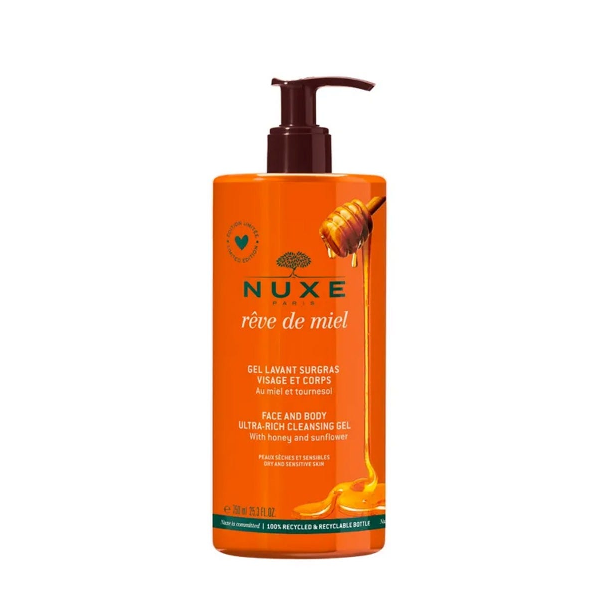 Nuxe Reve De Miel Gel Detergente Viso E Corpo Al Miele 750ml