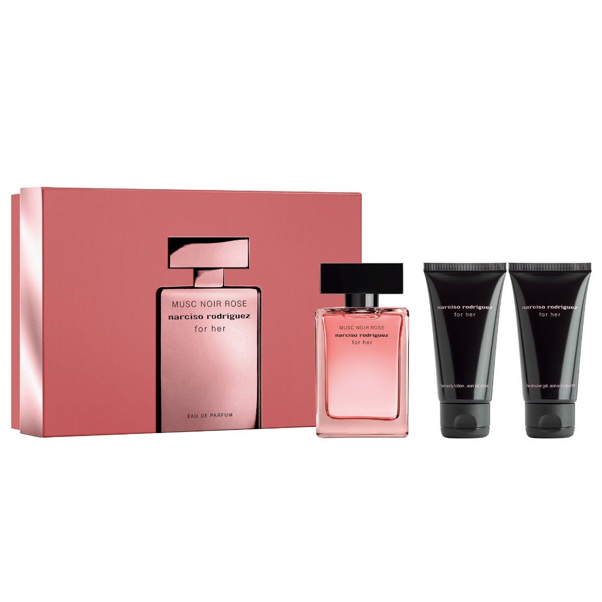 For Her Musc Noir Rose - edp50ml+Body Lotion 50ml + Shower Gel 50ml