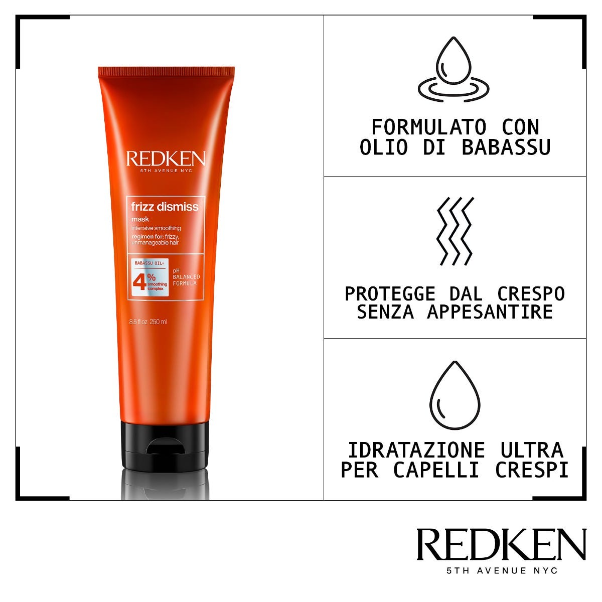 Redken Frizz Dismiss Maschera per capelli crespi 250ml