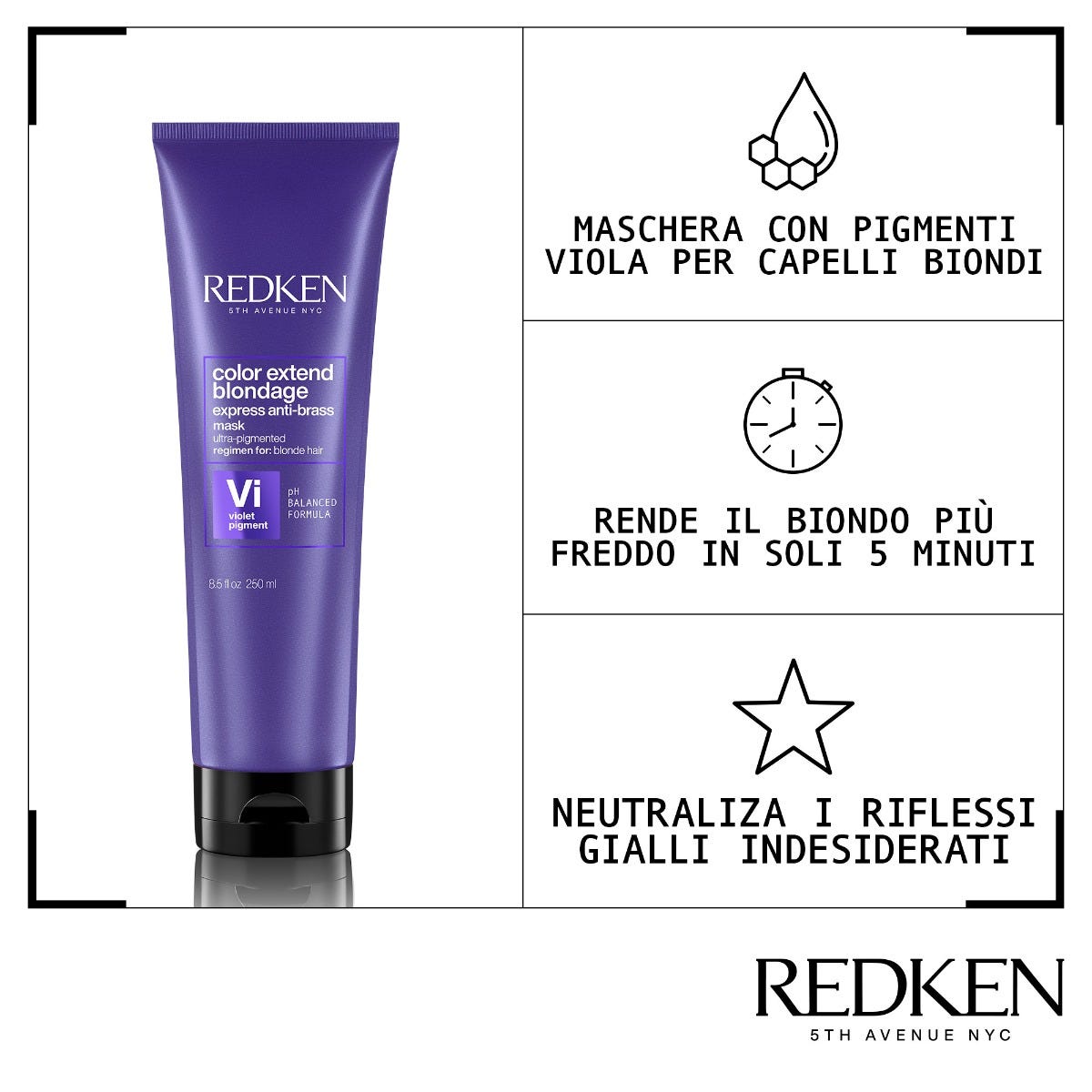 Redken Color Extend Blondage Express Anti-Brass Maschera per capelli biondi 250ml
