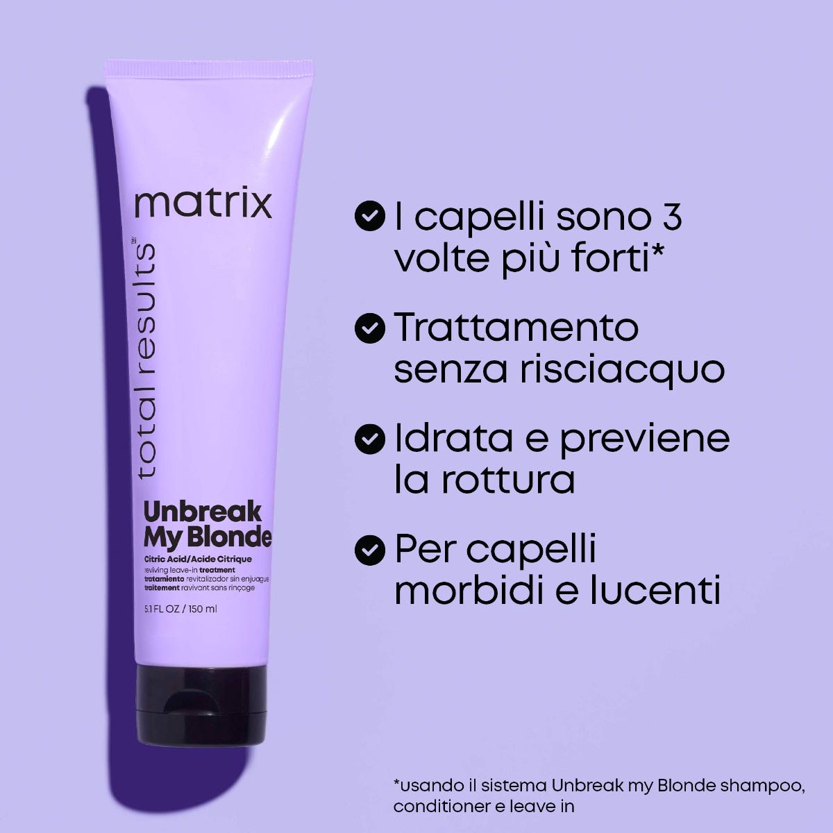 Matrix Total Results Unbreak My Blonde Leave-in per capelli biondi e decolorati 150 ml