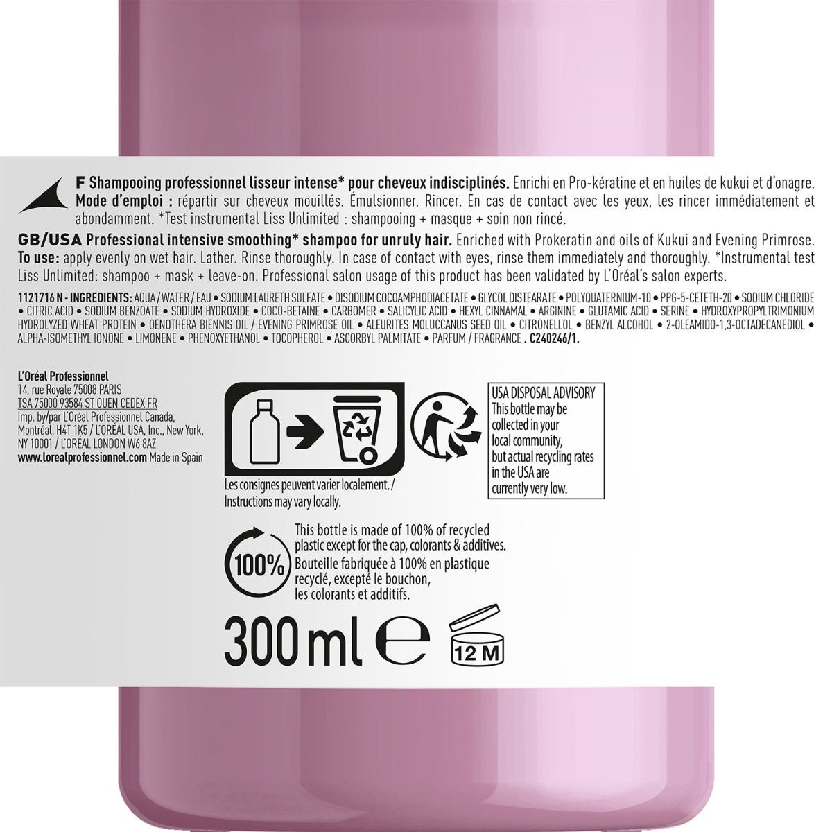 Serie Expert Liss Unlimited Shampoo 300ml