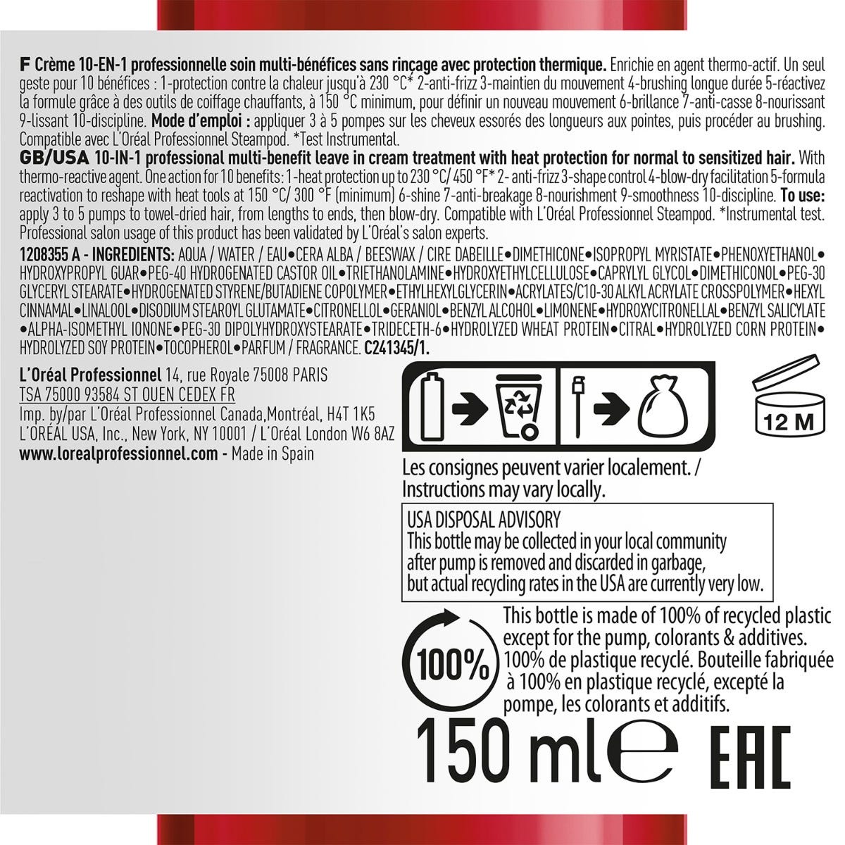 Serie Expert Blow Dry Fluidifier Leave In 150ml
