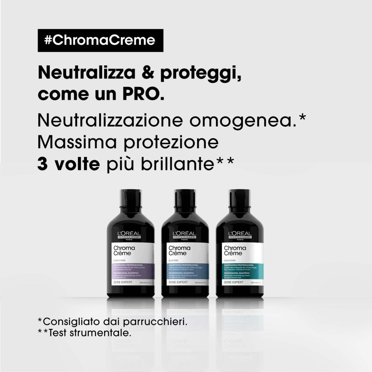 Chroma Creme - Shampoo Viola per i capelli biondi a biondi platino 300ml