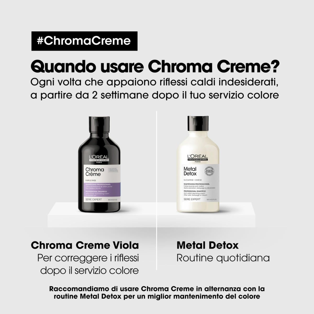 Chroma Creme - Shampoo Viola per i capelli biondi a biondi platino 300ml