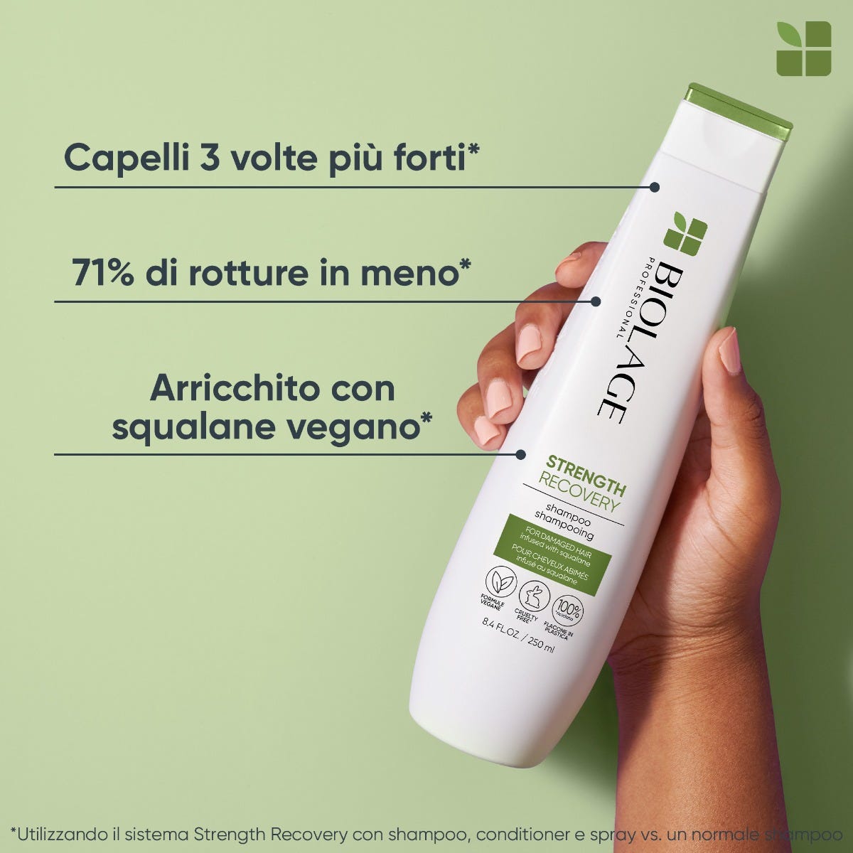 Biolage Strength Recovery Shampoo Ristrutturante per Capelli Danneggiati 250 ml