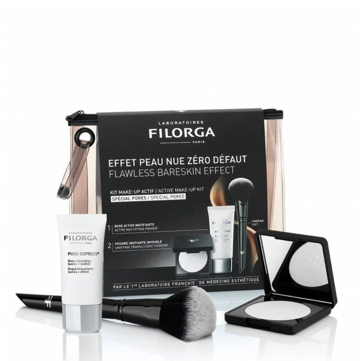 Filorga Active Make Up Pore Express 30ml+Cipria+ Pennello