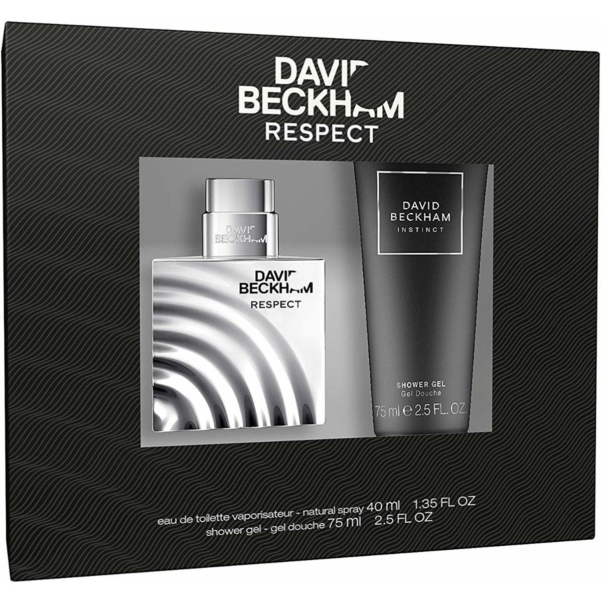 David Beckham, Confezione Regalo Uomo Inspired By Respect, Eau De Toilette 40 ml E Gel Doccia Bagnoschiuma, 75 ml