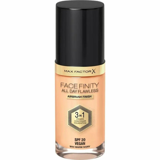 Max Factor Fondotinta Facefinity All Day Flawless 3in1 44 Warm Ivory 30ml
