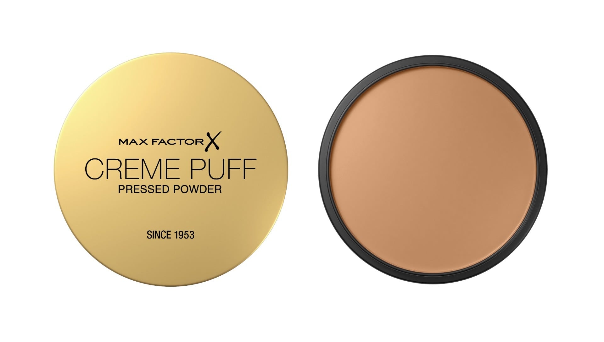 Max Factor Creme Puff Cipria Compatta, Finish Opaco e Texture Leggera, Adatta a Tutti i Tipi di Pelle, 014 Golden Beige, 14 g