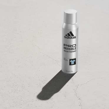 Adidas, Pro Invisible Deodorante Spray Anti-traspirante Uomo, 48 ore di Protezione, Formula Vegana e Senza Alcol, 150ml