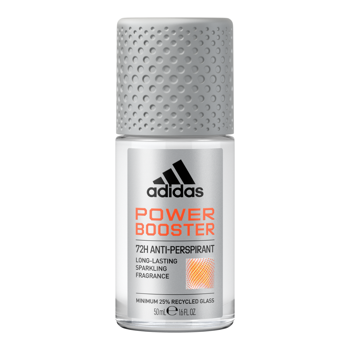 Adidas, Power Booster Deodorante Roll-on Anti-traspirante Uomo, 72 Ore di Protezione, Formula Vegana e Senza Alcol, 50ml