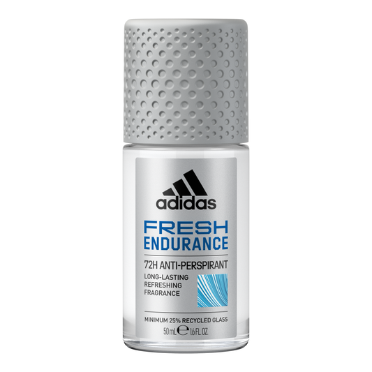 Adidas, Fresh Endurance Deodorante Roll-on Anti-traspirante Uomo, 72 Ore di Protezione, Formula Vegana e Senza Alcol, 50ml