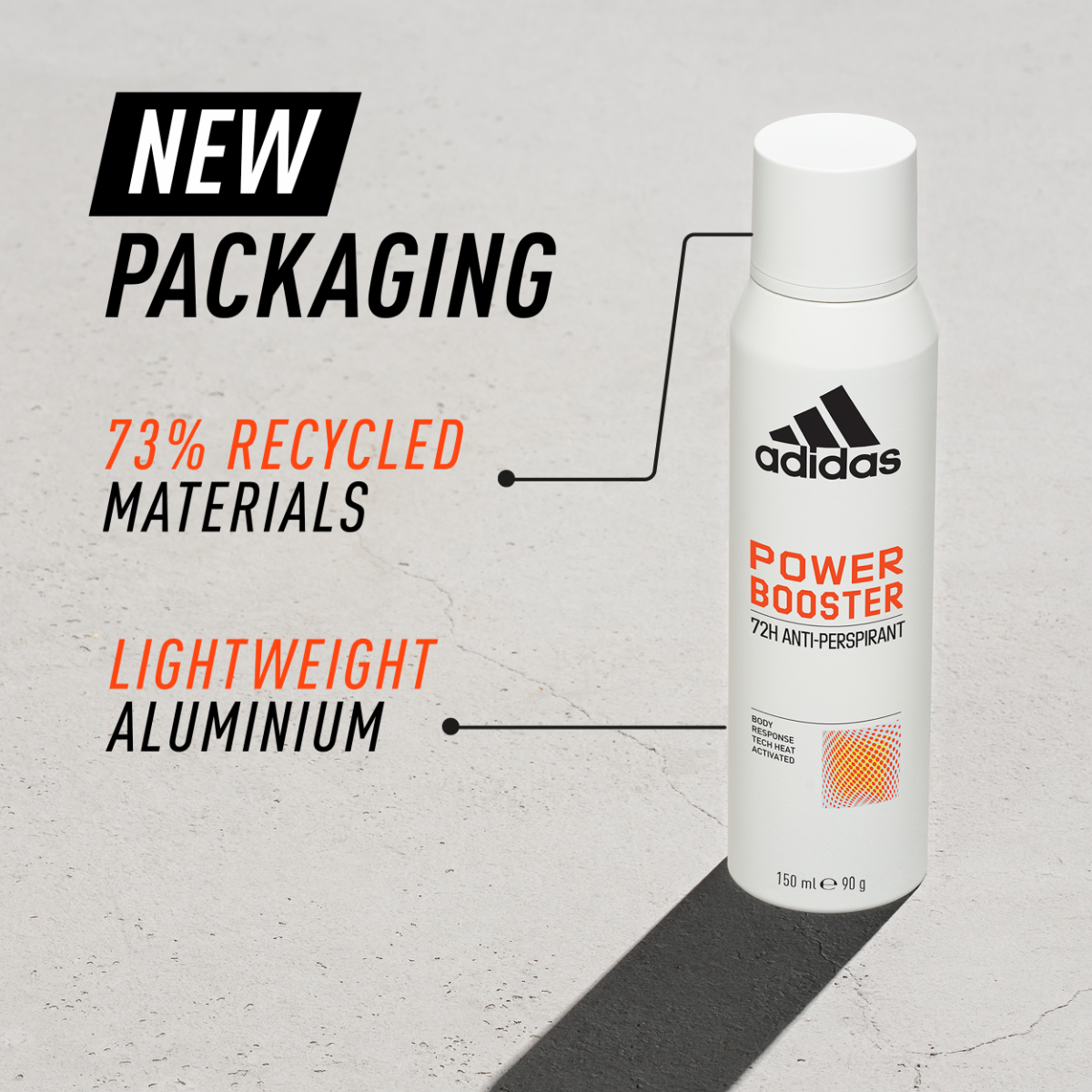 Adidas, Power Booster Deodorante Spray Anti-traspirante Donna, 150ml