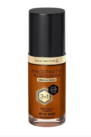 Facefinity All Day Flawless Foundation 3 in 1 N102 - CHOCOLATE
