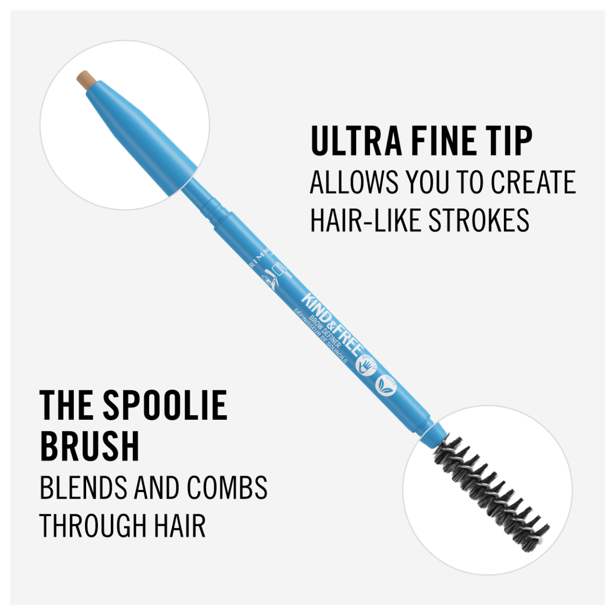 Rimmel London Kind & Free Matita Sopracciglia Brow Definer, Formula vegana