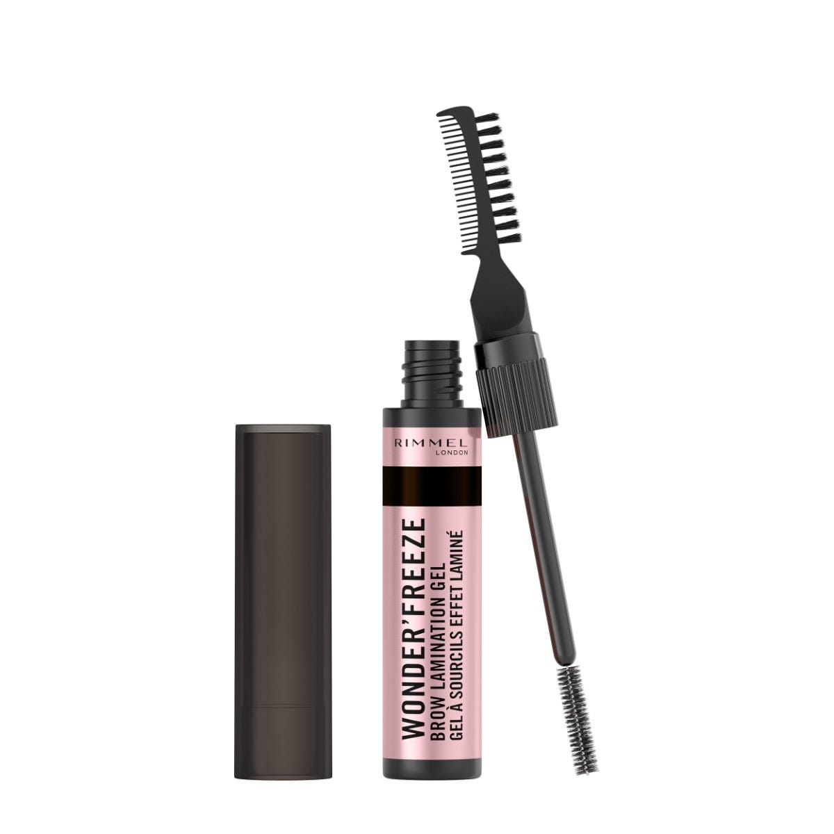 Rimmel Wonder'Freeze Brow Lamination Gel, 001 Clear, Cera Sopracciglia, Sopracciglia Scolpite, Non-Appiccica, Veloce e Pulito, Leggero, Formula Vegana, 6g