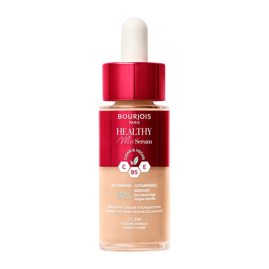 Bourjois Healthy Mix Serum Foundation - #51.2W Golden Vanilla Beige, 30 ml