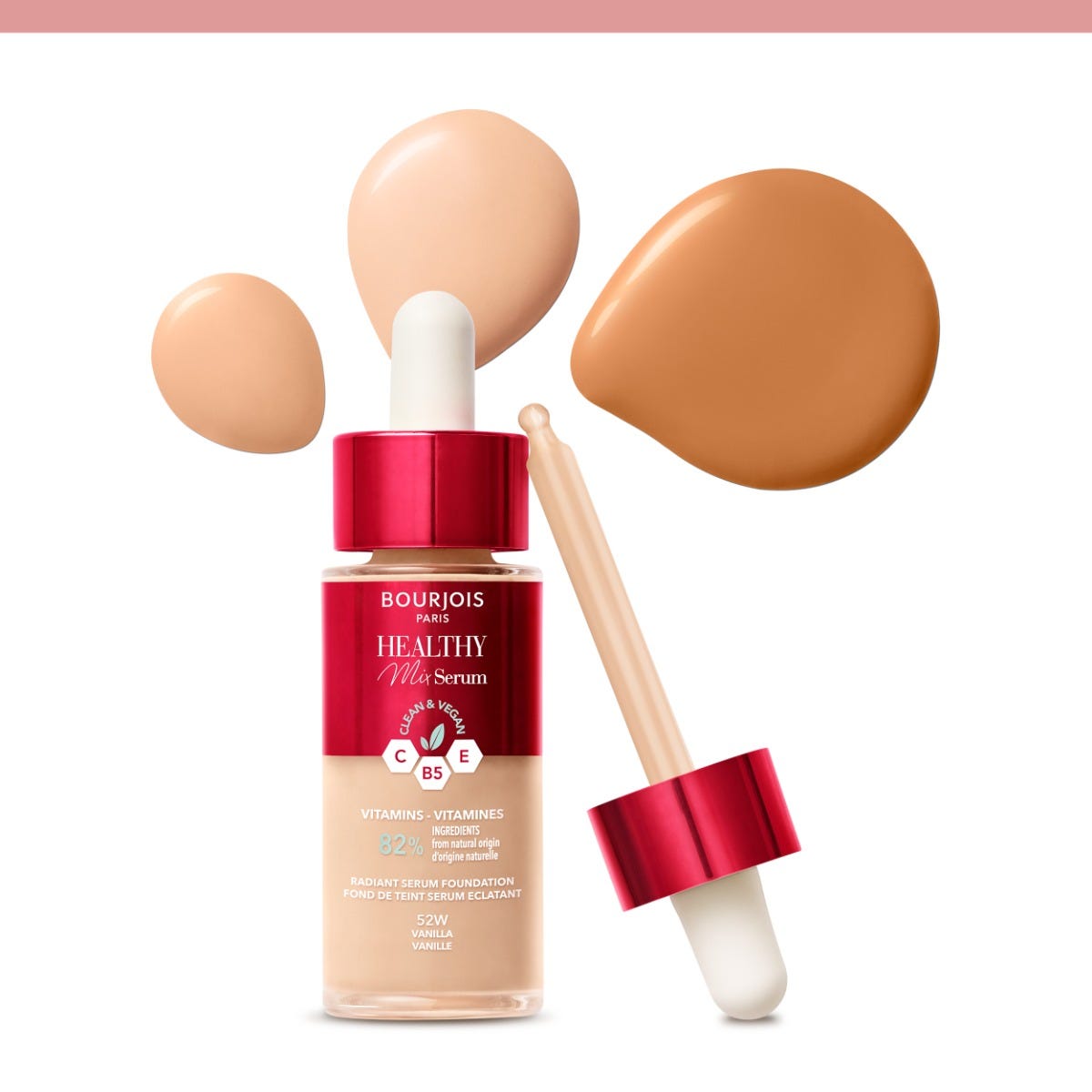 Bourjois Healthy Mix Serum Foundation - #51.2W Golden Vanilla Beige, 30 ml