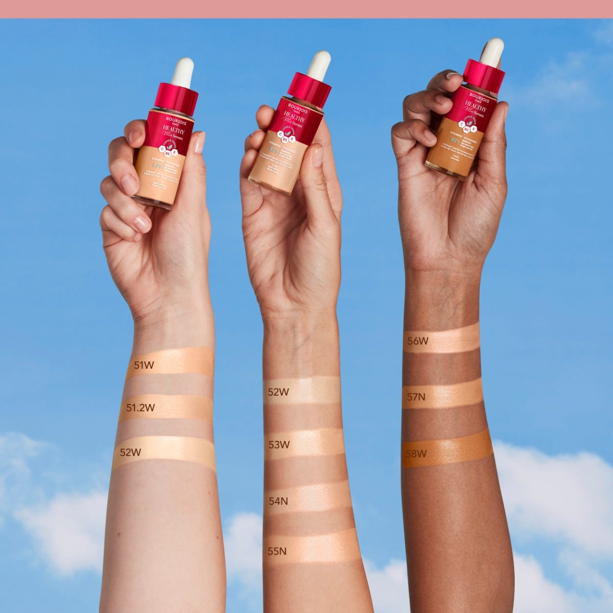 Bourjois Healthy Mix Serum Foundation - #51.2W Golden Vanilla Beige, 30 ml