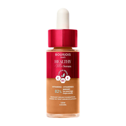 Bourjois Healthy Mix Serum Foundation - #58W Caramel, 30 ml