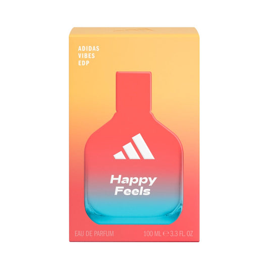 Adidas Vibes Happy Feels Eau de Parfum, Per tutti, Vivace ed esaltante, Profumo a lunga durata, Pompelmo e Gelsomino 100 ml