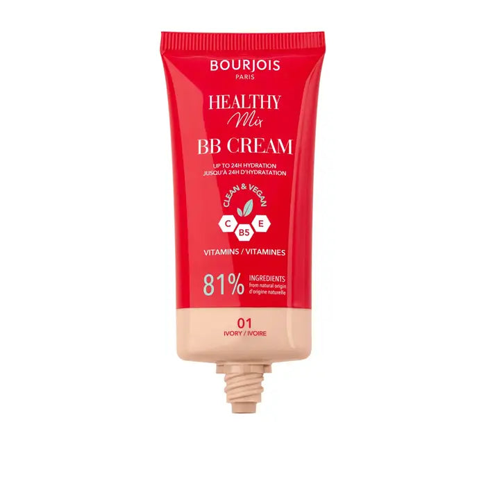 Bourjois Healthy Mix 01 Ivory BB Cream Copertura e idratazione per tutto il giorno Vitamina C E e B5 Formula vegana e clean 30ml