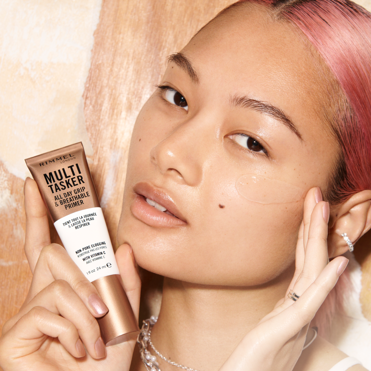 Rimmel Multi-Tasker All Day Grip & Breathable, Trasparente, Primer, Leggero, Traspirante, Texture in gel, Prepara la pelle, Formula vegana, 24 ml