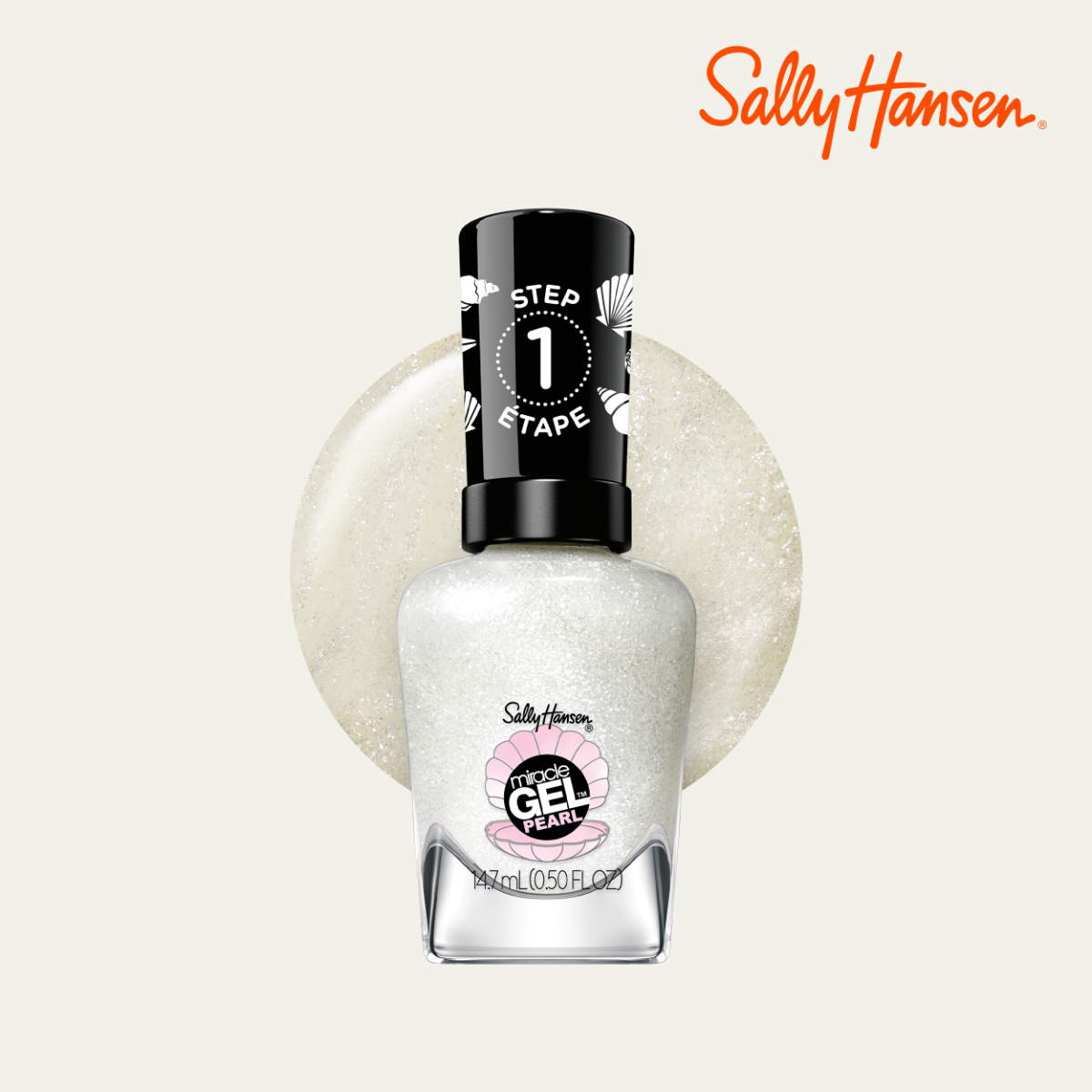 Sally Hansen Miracle Gel, Modern Pearl,One of a Kind, Smalto Unghie, Non si scheggia, Lunga tenuta, Colori brillanti, Semplice da Usare, Non Richiede Lampada UV, 0.5oz