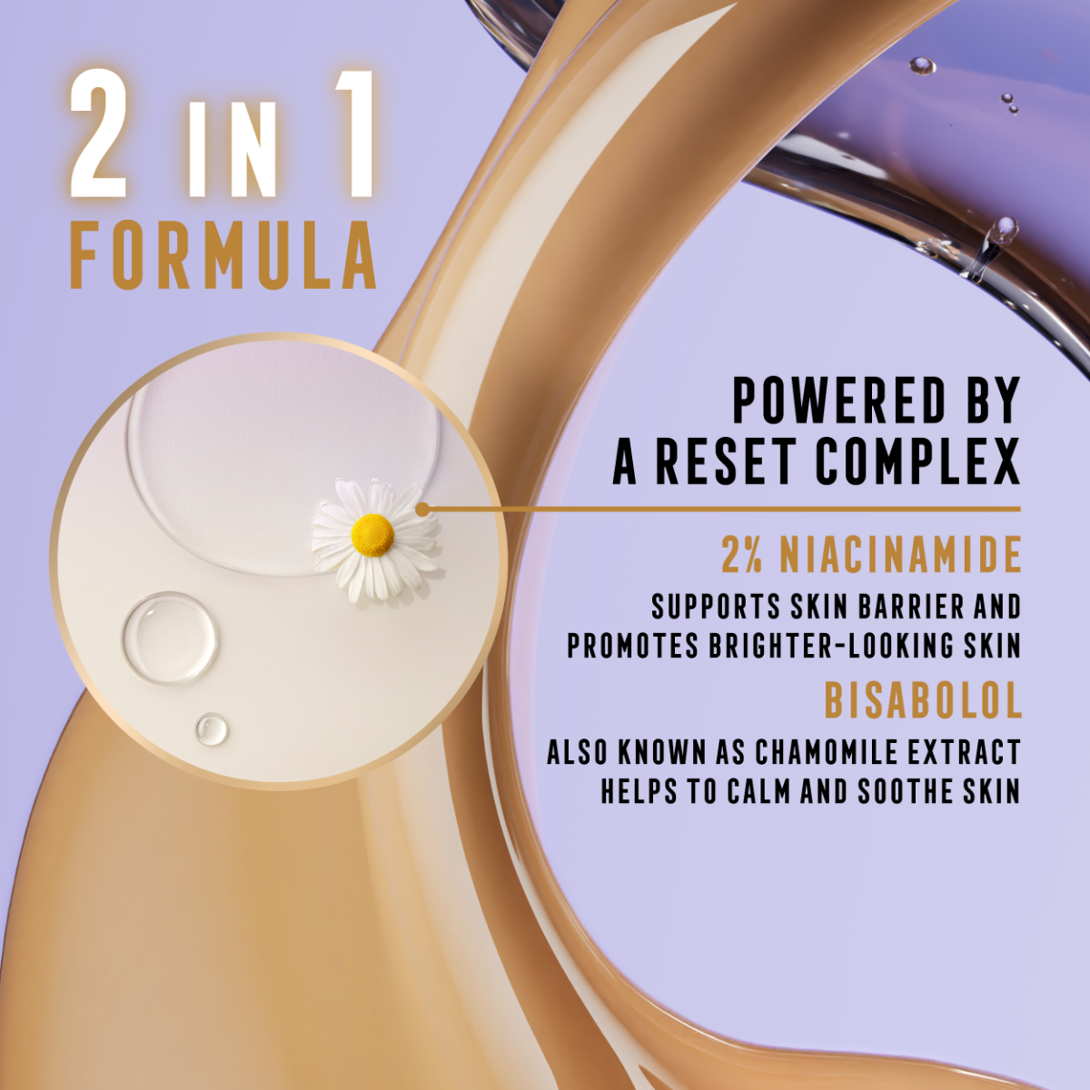 Max Factor Miracle Pure 2in1 Skin Reset Serum Foundation, 40-60, Light, formula vegan, uniforma l’incarnato, copertura media, finish matte satinato, Formula con Niacinamide e Bisabololo, 30 ml