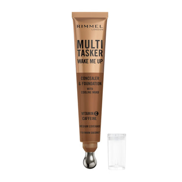 Rimmel Multi-Tasker Wake Me Up, 25 Rose Ivory, Correttore & Fondotinta, Illumina, Corregge, Copertura modulabile, Finish Radioso, Formula Vegana, 20ml