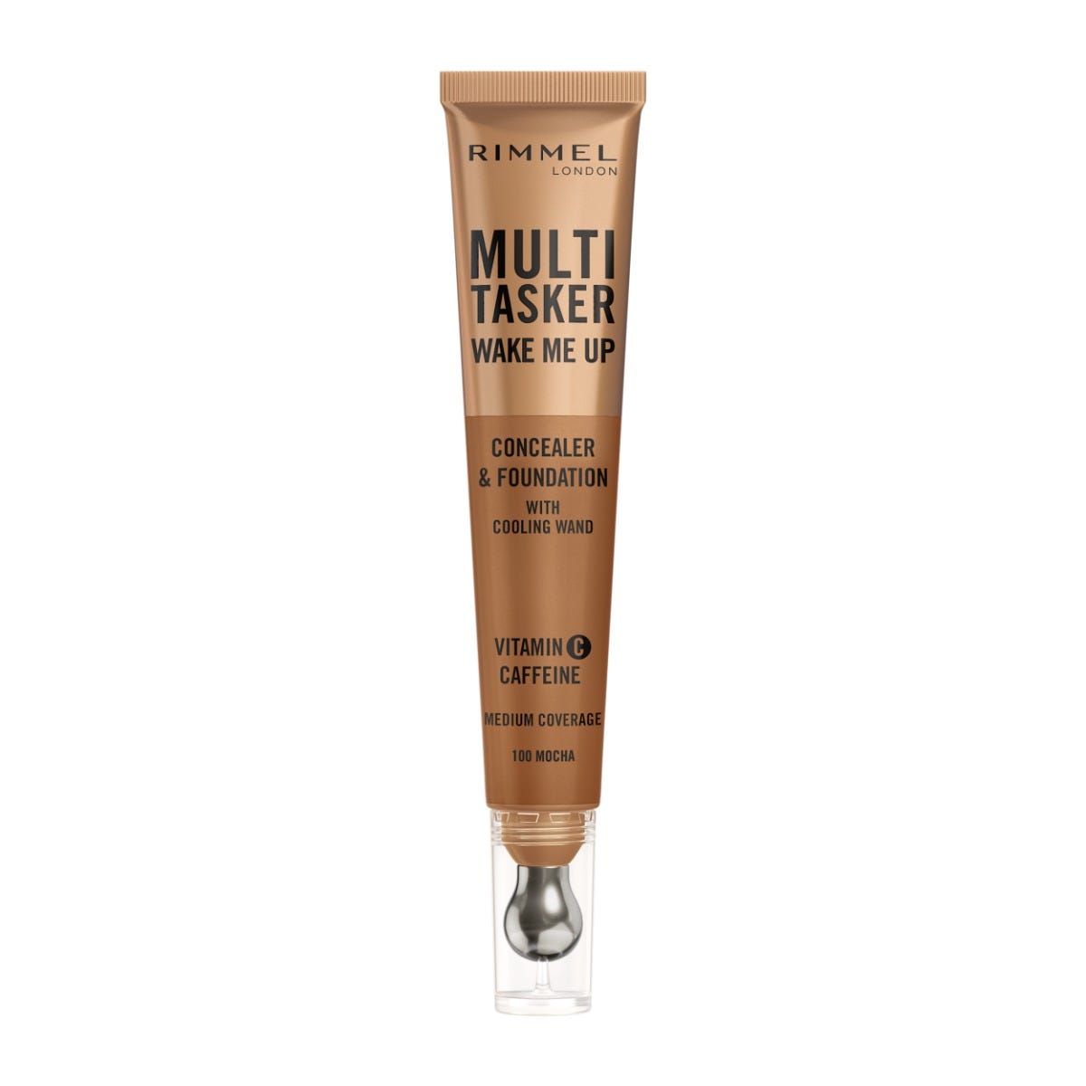 Rimmel Multi-Tasker Wake Me Up, 25 Rose Ivory, Correttore & Fondotinta, Illumina, Corregge, Copertura modulabile, Finish Radioso, Formula Vegana, 20ml