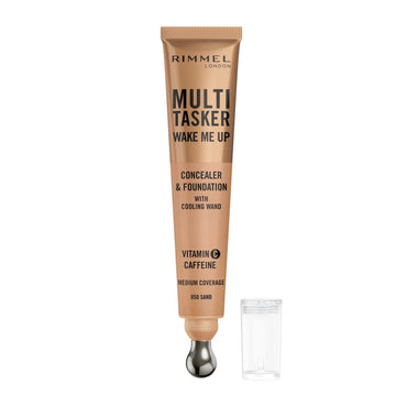 Rimmel Multi-Tasker Wake Me Up, 25 Rose Ivory, Correttore & Fondotinta, Illumina, Corregge, Copertura modulabile, Finish Radioso, Formula Vegana, 20ml