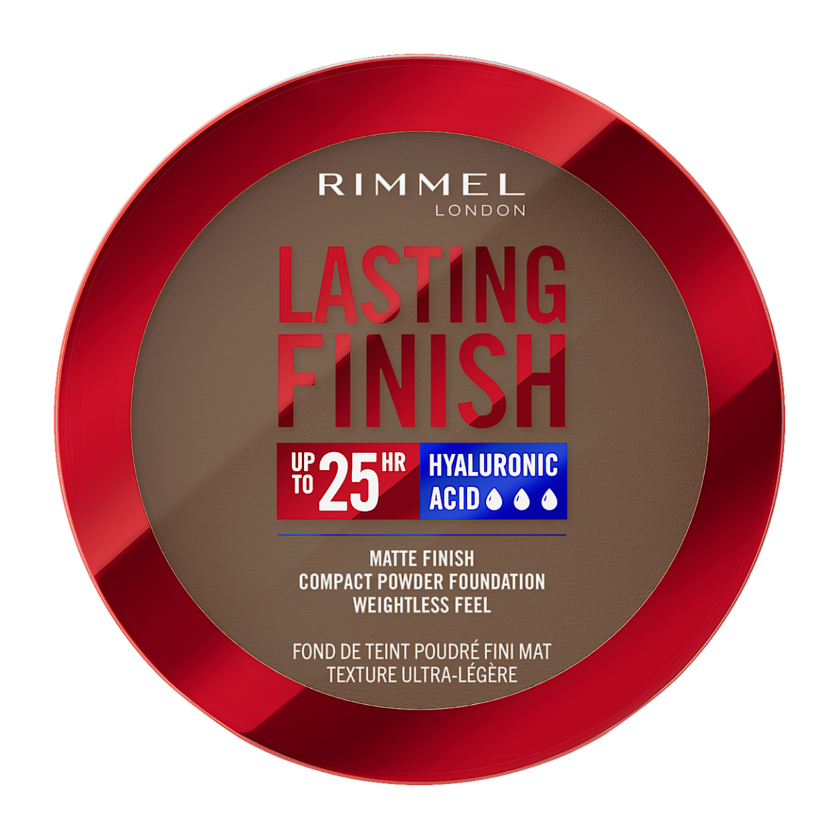 Rimmel Lasting Finish, 16 Hazelnut, Fondotinta Compatto, Finish Soft-Focus, Finish opaco, Coprenza totale, SPF20, Formula vegana, 7 g